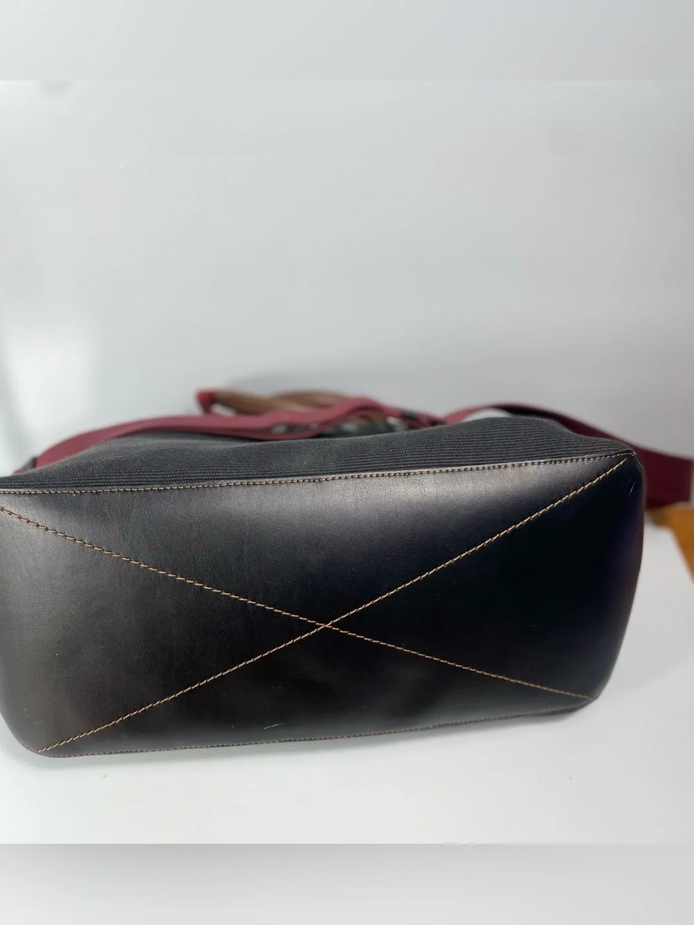 Coach Canvas Tote 38 Black Canvas/Leather-COA - Picture 8 of 16